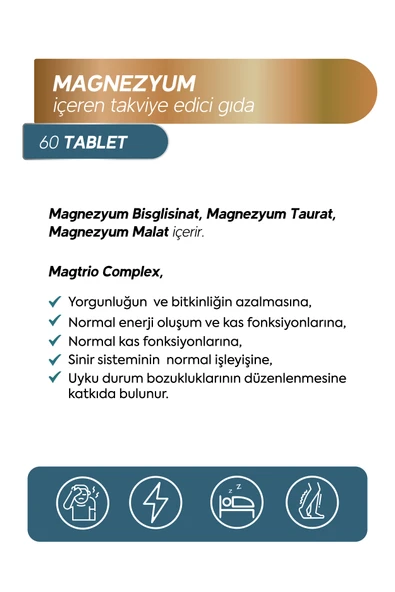 Magtrio Complex, Magnezyum İçeren Takviye Edici Gıda, 60 Tablet - 2