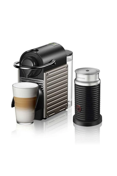 NESPRESSO C66T Pixie Titan Kahve Makinesi ve Süt Köpürtücü Aksesuar