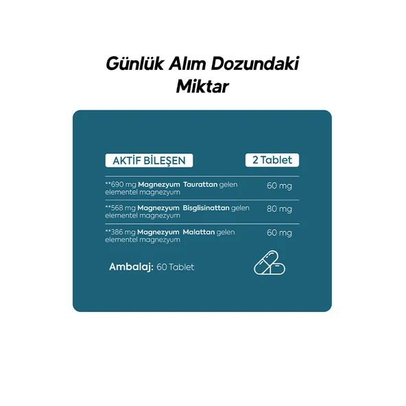 Magtrio Complex, Magnezyum İçeren Takviye Edici Gıda, 60 Tablet - Resim 6