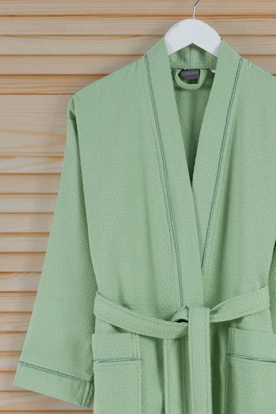 Varol Dama Serisi Kimono Yaka Pike Bornoz Sabahlık - 13