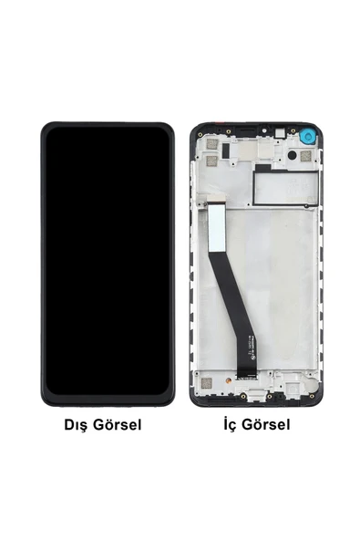 Xiaomi Redmi Note 9 Pro Uyumlu Lcd Dokunmatik Çıtalı - Siyah