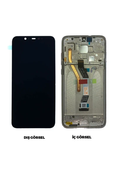 Xiaomi Redmi Note 8 Pro Uyumlu Lcd Dokunmatik Çıtalı - Gri