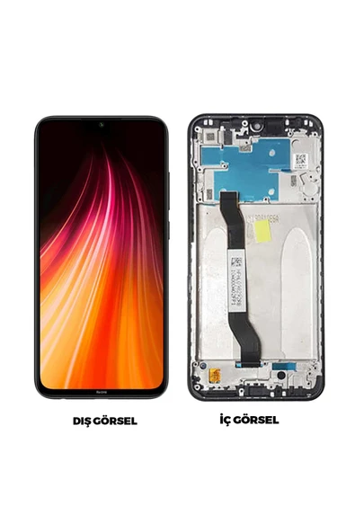Xiaomi Redmi Note 8 Uyumlu Lcd Dokunmatik Çıtalı - Siyah