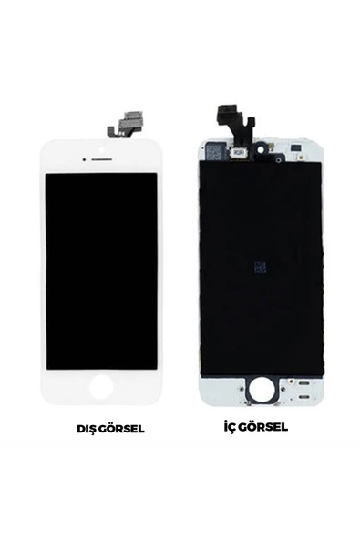 Teknonet Apple iPhone 5 Uyumlu AA Kalite Lcd+Dokunmatik+Çıtalı - Beyaz