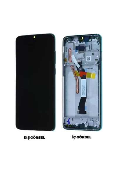 Xiaomi Redmi Note 8 Pro Uyumlu Lcd Dokunmatik Çıtalı - Yeşil