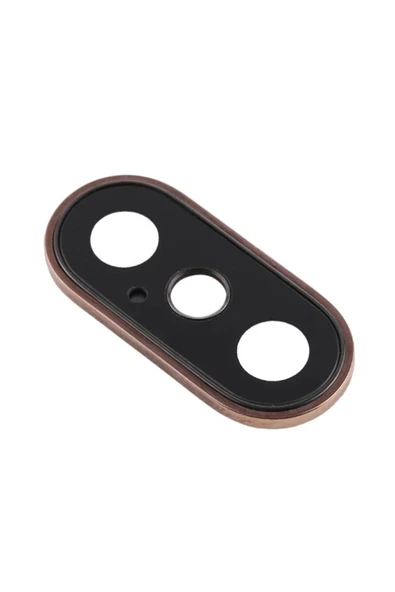 Teknonet Apple Iphone Xs Max Uyumlu Çerçeveli Kamera Camı - Gold