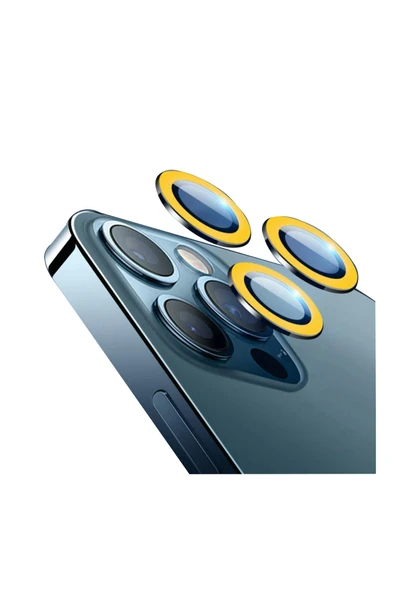 Apple Iphone 11 Pro Uyumlu Fosfor Seri Kamera Cam Koruyucu - Sarı