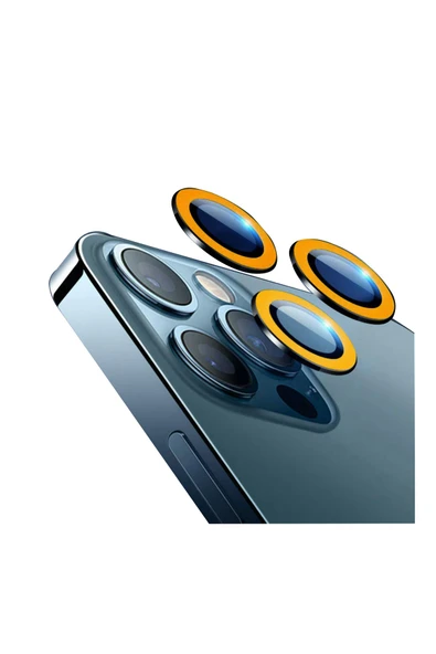 Apple Iphone 11 Pro Uyumlu Fosfor Seri Kamera Cam Koruyucu - Turuncu