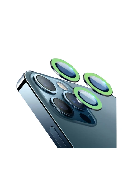 Apple Iphone 11 Pro Uyumlu Fosfor Seri Kamera Cam Koruyucu - Yeşil
