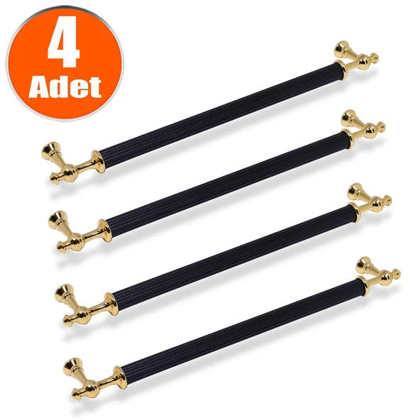 Ayvalık Çekmece Dolap Dolabı Kulpu Kulbu (224 MM-22.4 CM) Siyah Metal Kulp (4 ADET) Mobilya Mutfak