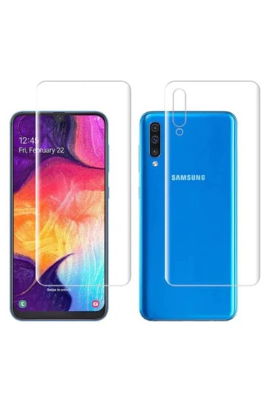 Samsung Galaxy A50 Uyumlu Ön Ve Arka Koruma 360 Full Kaplama - Şeffaf