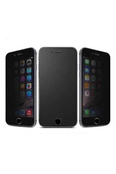 Iphone 7 Plus Hayalet Seramik Gizli Ekran Koruyucu Cam Tam Kaplama Siyah