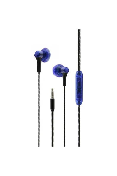 ENT-38 3.5 Jack Girişli Kulak İçi Kulaklık - Mavi