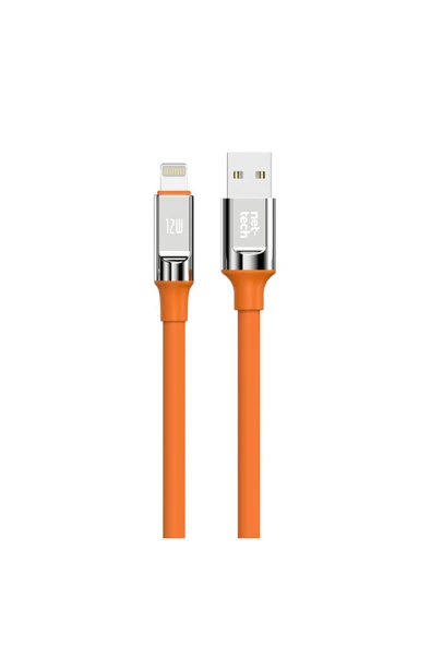 ENT-DC28 12W Plastik 100 Cm Lightning Şarj ve Data Kablosu - Turuncu