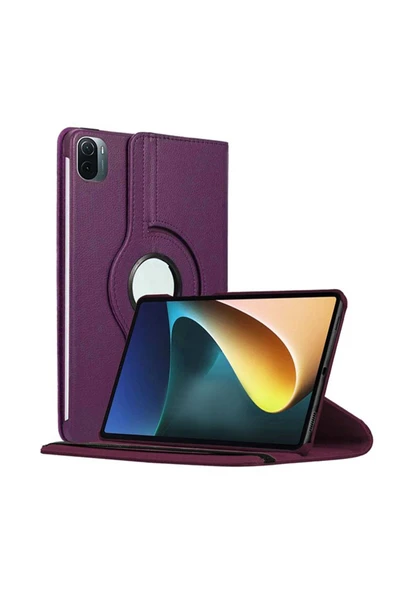 Xiaomi Mi Pad 5 Uyumlu 360 Kapaklı Kılıf - Mor