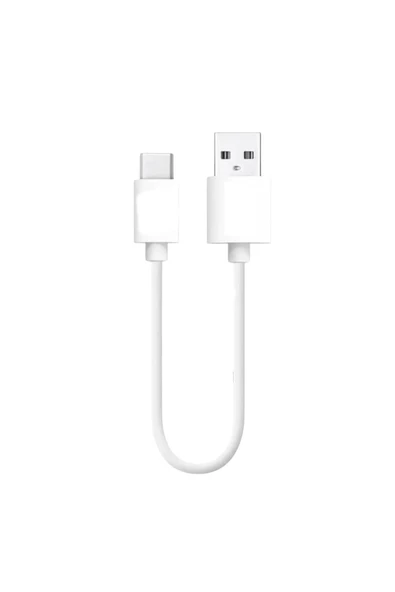 ENT-27 Plastik 20 Cm Type-C Şarj ve Data Kablosu - Beyaz