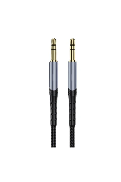 ENT-AC01 İp Örgü 100 Cm Aux Kablo - Siyah