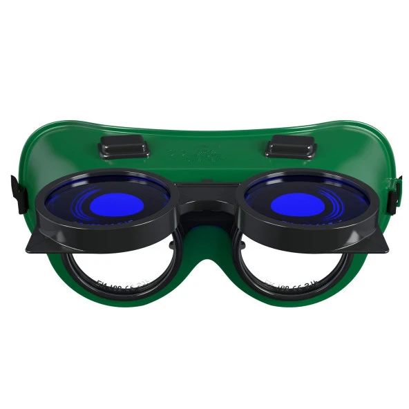 İş Güvenlik Koruyucu Gözlük İntegral Mavi Oksijen Kaynak Gözlüğü Çift Cam