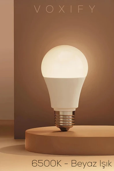 Voxify Parlak Beyaz Işık Led Ampul E27 Lambader Uyumlu E27 Duy 6500K
