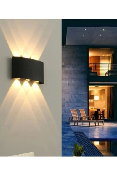 luxshome Kafe Otel Restourant Ev Ofis Yatak Odası Duvar Aydınlatma Dekoratif Çift Yön Aplik 10W 3200K Sarı - Resim 3