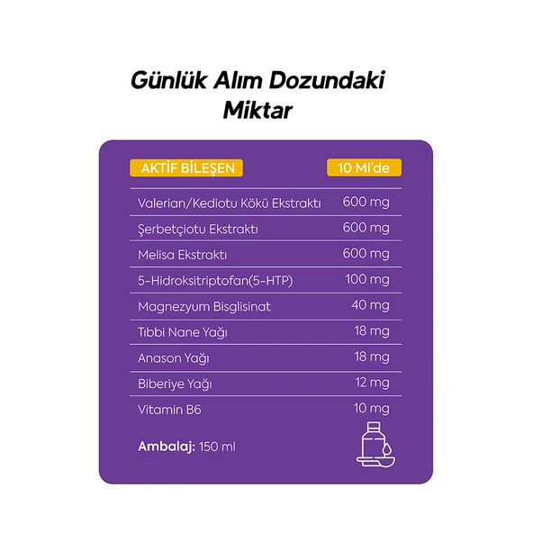 Nörix Şurup Valerian Ekstraktı Ve 5-hidroksitriptofan Içeren Takviye Edici Gıda - Resim 5