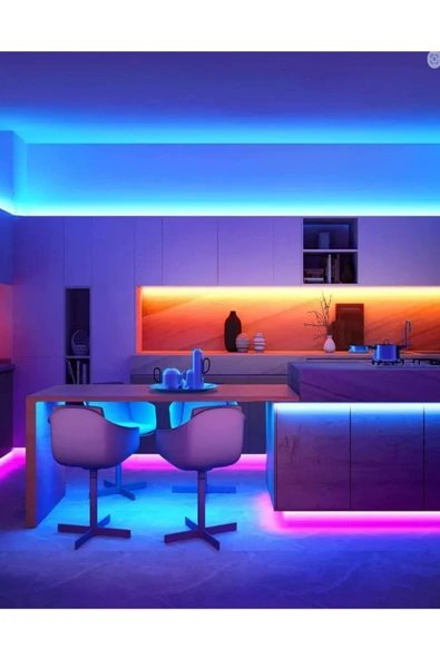 Voxify Oda Aydınlatma Sistemi Köşe Lambaderi Full Rgb Çok Özellik Full Renk 5metre Uzaktan Kumandalı