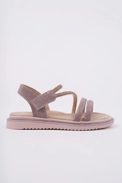 Muggo MQUEEN Cırtlı ve Simli Günlük Kız Çocuk Sandalet - 12