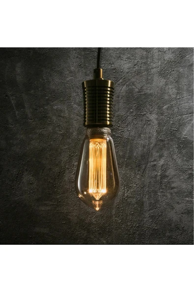 Voxify St64 Dekoratif Retro Rustik Ampül E27 Standart Duy 220v Ev Cafe Aplik Abajur Tavan Ampülü Armut Bal - 2