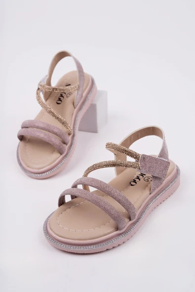 Muggo MQUEEN Cırtlı ve Simli Günlük Kız Çocuk Sandalet - 9