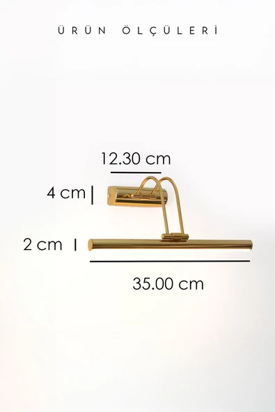 Voxify Gold Pilli Flüt Aplik Tablo Aydınlatma Banyo Ayna Üstü Aydınlatma - 3