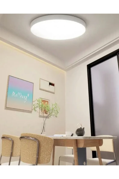 luxshome Modern Plofenyer Tavana Sıfır Yuvarlak Led Panel Spot Lamba Glop Armatür Avize 3200k Sarı Işık