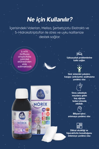 Nörix Şurup Valerian Ekstraktı Ve 5-hidroksitriptofan Içeren Takviye Edici Gıda - 3