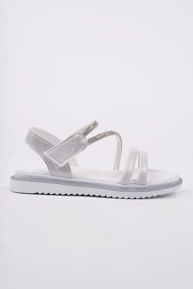 Muggo MQUEEN Cırtlı ve Simli Günlük Kız Çocuk Sandalet - 4