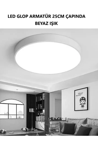 Voxify 2 Adet Led Glop Armatür Avize Banyo Balkon Koridor Hol Wc Tuvalet Oda Aydınlatma Aplik Lamba Beyaz - 3