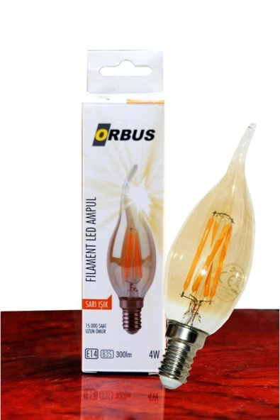 ORBUS Dekoratif Amber Sarı Işık 4w Led Ampul