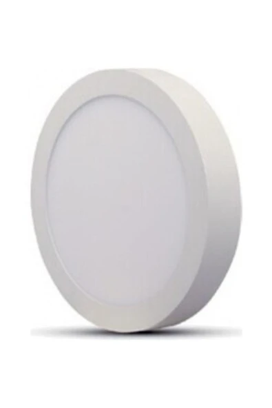 iscanaydinlatma Led 18w Yuvarlak Beyaz Işık Sıvaüstü Slim Panel Tavan Aydınlatma Armatürü Yüksek Lümen Yüksek