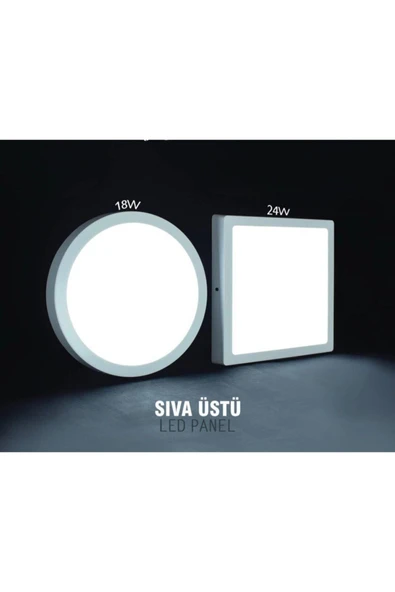 25ledaydınlatma 24 Watt Kare Sıva Üstü Led Panel - Beyaz Işık - 24w