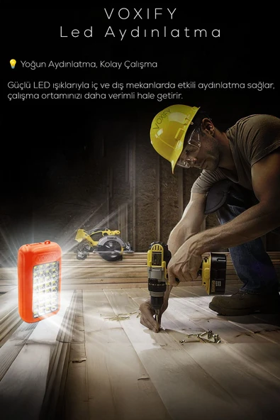 Voxify Solar Güneş Enerji Şarj Edilebilir PowerBank Özellikli Led Işıklı Suya Darbeye Dayanıklı Kamp Lamba - 5
