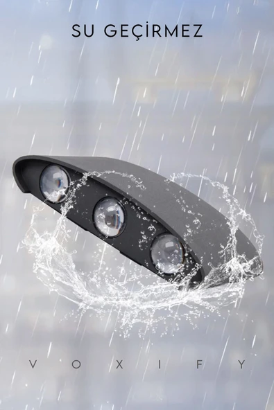 Voxify Çift Yönlü Işıklı Modern Dekoratif Led Haiti Tasarım Duvar Aplik Aydınlatma Lambası Gün Işığı - 4