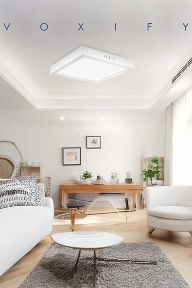 Voxify 24w Kare Tavana Sıfır Led Plofenyer Avize Armatür Banyo Tuvalet Balkon Led Glop Armatürü Gün Işığı - Resim 3