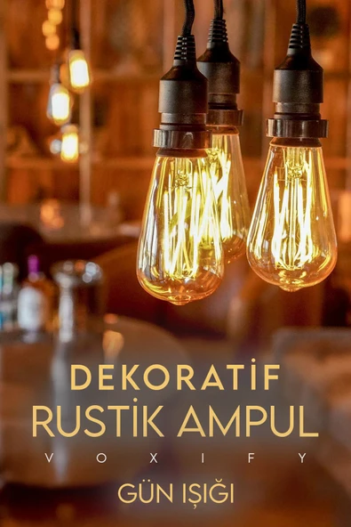 Voxify Dekoratif Retro Rustik Ampül E27 Standart Duy 220v Avize Aplik Ev Cafe Aplik Abajur Tavan Ampülü - 2