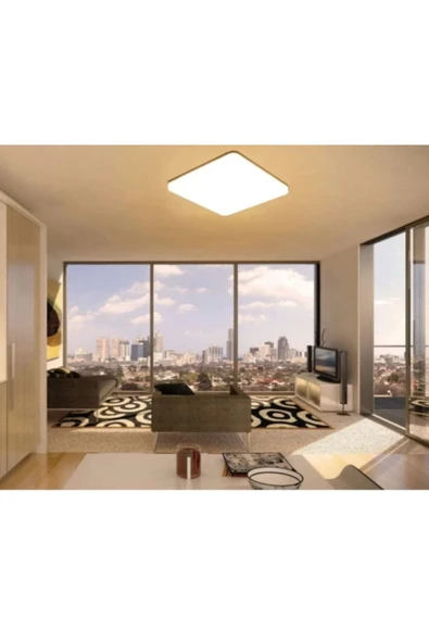 Voxify Gün Işığı 3200K Sarı Işık Kare Modern Led Panel Armatür Avize Aplik Tavan Lambası Salon Mutfak Banyo