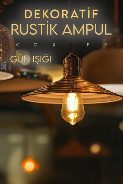 Voxify 4w Dekoratif Retro Rustik Ampül E27 Standart Duy Avize Aplik Ev Cafe Aplik Abajur Tavan Ampülü St-64