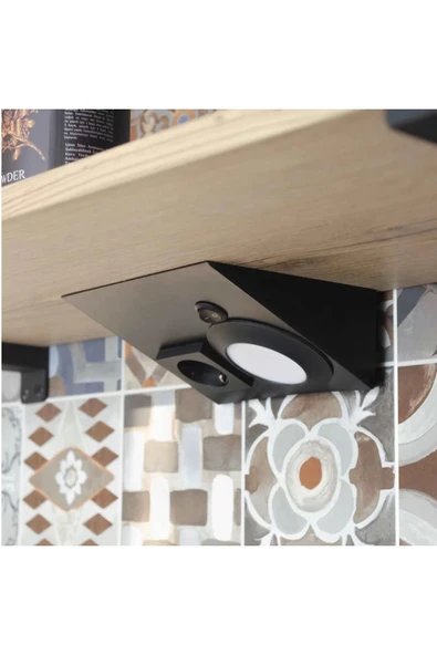 Voxify Mutfak Aydınlatma Mat Siyah Tezgah Altı Led Prizli Led Aydınlatma Armatür A++ Kalite