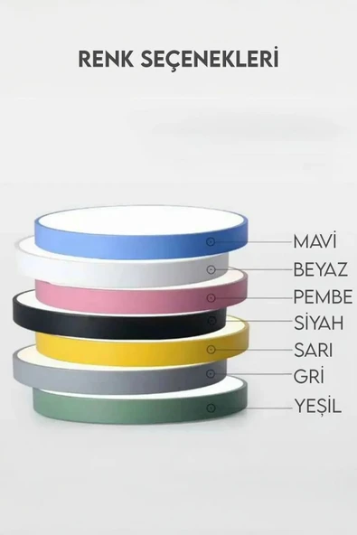 Voxify Büyük Boy Turuncu 18w Tavan Led Aydınlatma Armatür Salon Avize Metal Kasa Beyaz Işık - 5