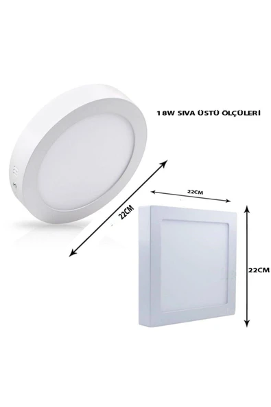 25ledaydınlatma 24 Watt Kare Sıva Üstü Led Panel - Beyaz Işık - 24w - 4