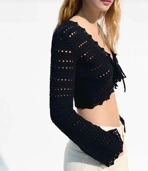 Ajurlu Rustik Hırka - 7