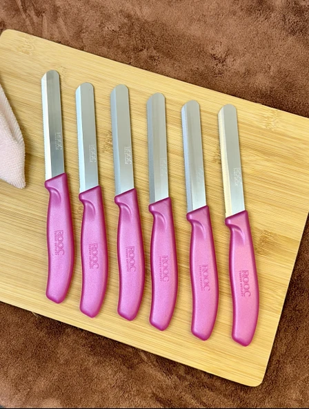 Kapris 6 Adet Sebze Bıçağı Seti Alman Model Pembe SLR02