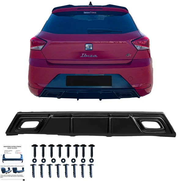 SEAT Ibiza Fr Mk5 2017-2024 Arka Difüzör / SEAT Ibiza Mk5 2017-2024 Arka Difüzör ürün görseli 1