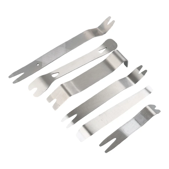 Ayt Carstar HM-398Y Araç İçi Ses Sistemi Sökme Lastik Sökme Oto Kapı Düzeltme Çıkarma Seti Paslanmaz Çelik 6 Farklı Aparat - 2